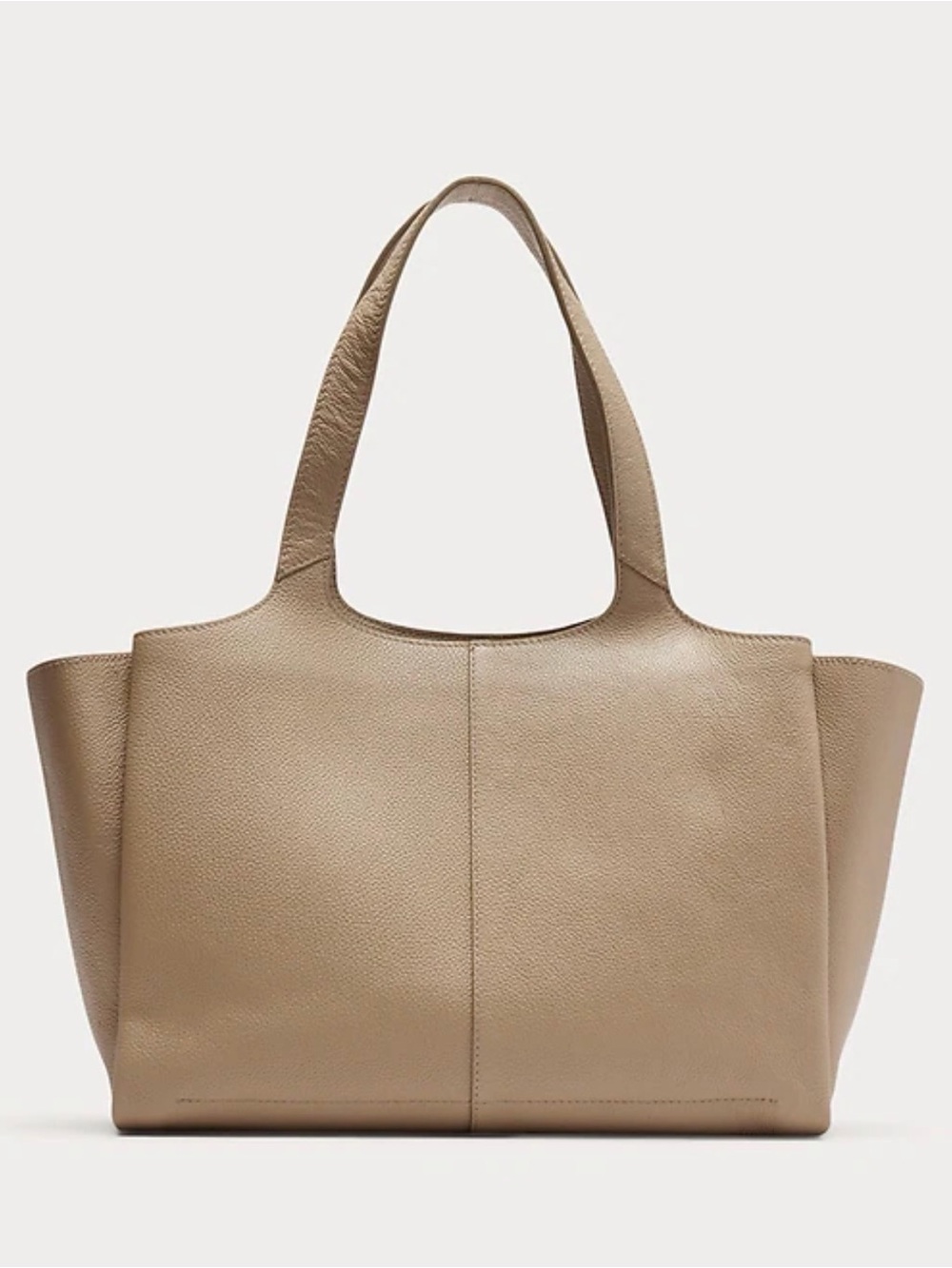 Banana Republic Italian Leather Portfolio Tote Bag Taupe